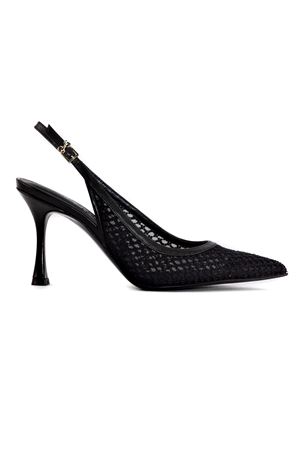 Black perforated Dana slingback SERGIO LEVANTESI | DANA25NERO